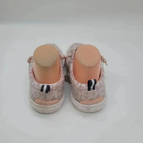 Sperry Pier Wave Leopard Blush Pink Sequin Shoes Women's Size 5.5 - Picture 9 of 9
